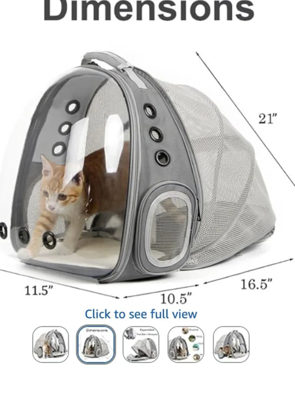Expandable Cat Backpack Carrier - Picture 5 of 14